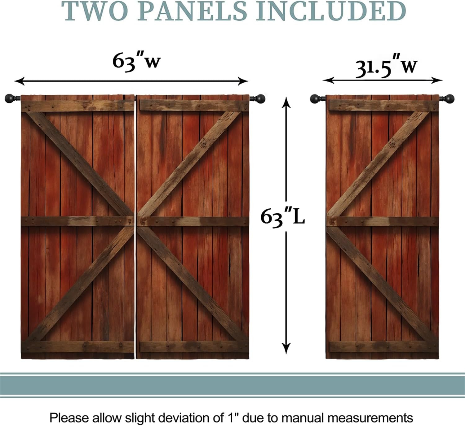 Barn Wood Door Blackout Curtai - Farming Japan 리뷰 및 가격